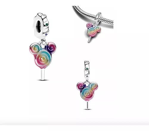 Charm Plata 925 - Paleta Mickey Gay Orgullo Arcoiris