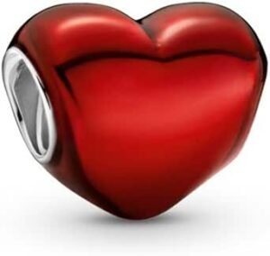 Charm Plata 925 - corazón rojo