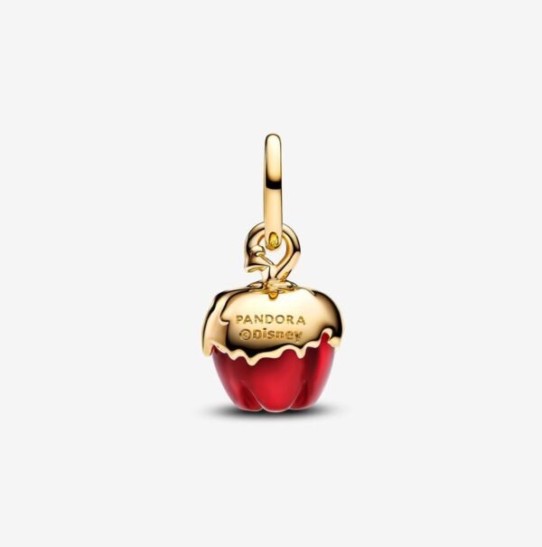 Charm Plata 925 - Manzana Detalles En Dorado