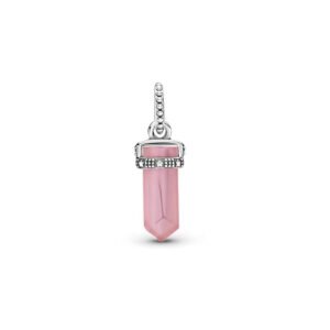 Charm Plata 925 - Cuarzo Rosa
