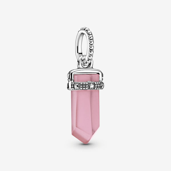 Charm Plata 925 - Cuarzo Rosa