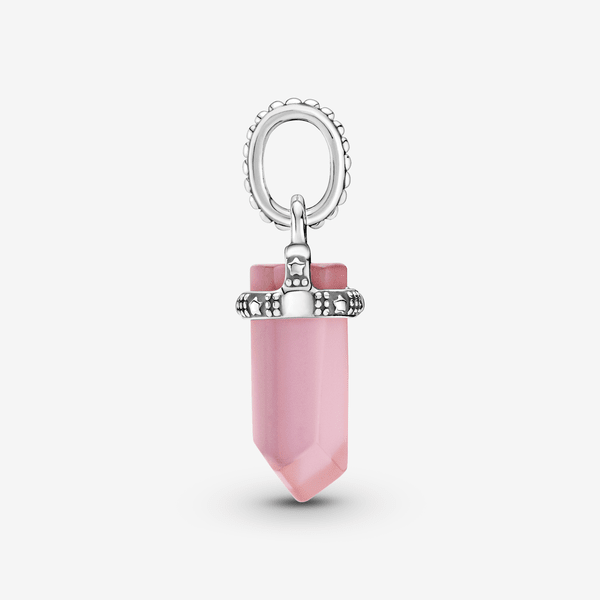 Charm Plata 925 - Cuarzo Rosa