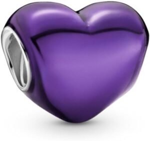 Charm Plata 925 - corazón morado
