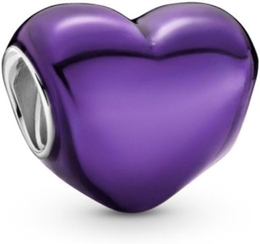 Charm Plata 925 - corazón morado