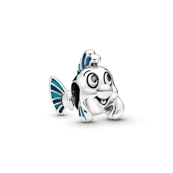 Charm Plata 925 - Pez Flounder De La Sirenita