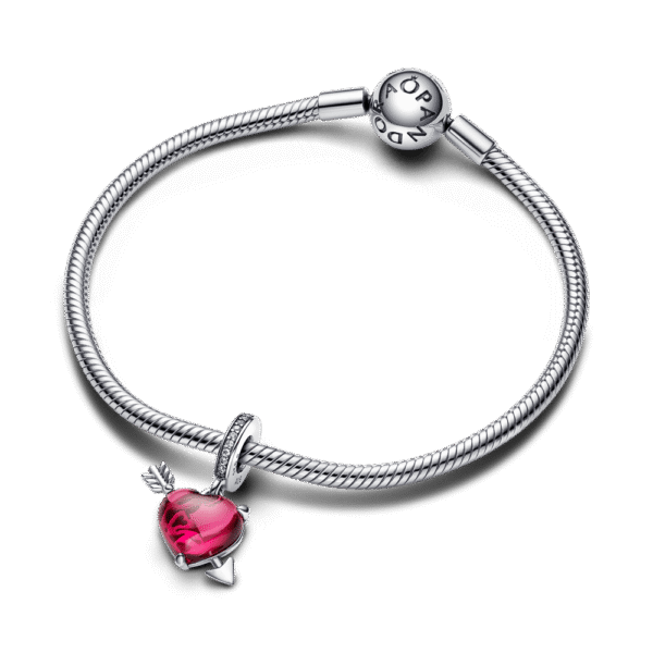 Charm Plata 925 - Corazon Flecha Cupido