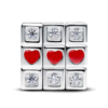 Charm Plata 925 - Cubo Rubik Love