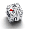 Charm Plata 925 - Cubo Rubik Love