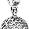Charm Plata 925 - Redondo De Corazones Colgante