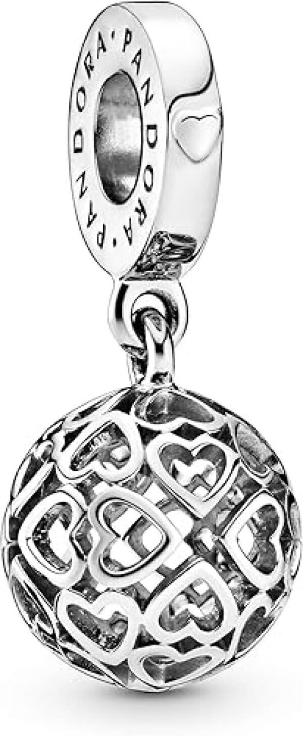 Charm Plata 925 - Redondo De Corazones Colgante