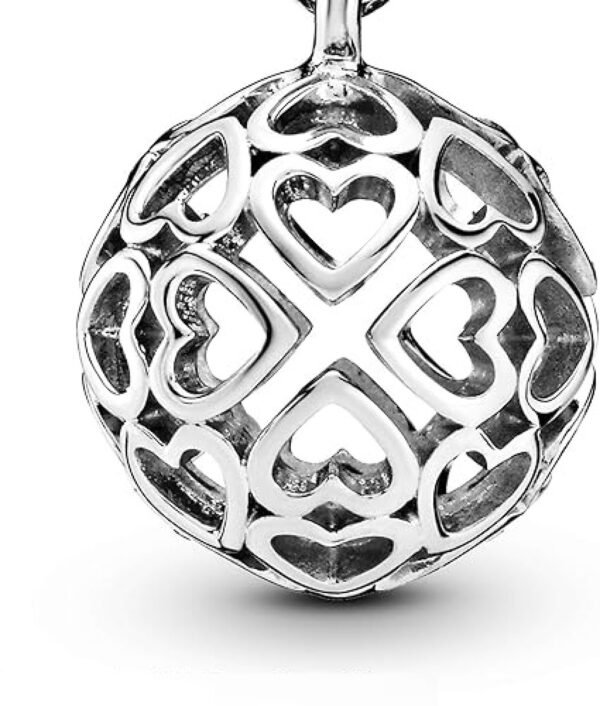 Charm Plata 925 - Redondo De Corazones Colgante
