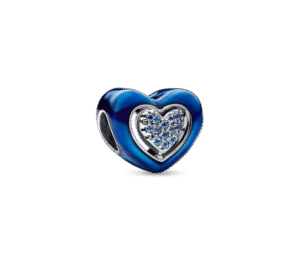 Charm Plata 925 - corazon azul giratorio "Mi persona favorita"