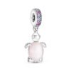 C4.jpg Charm Plata 925 - colgante Tortuga de mar rosa de cristal Murano