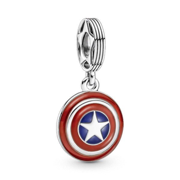 C66.png Charm Plata 925 - Escudo Capitán América de Marvel