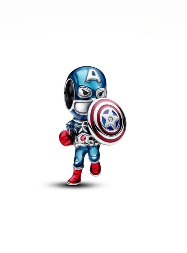 C73.1.jpg Charm Plata 925 - Spiderman Capitán América de Marvel