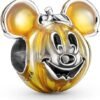 Charm Plata 925 - Calabaza Halloween Mickey Mouse De Disney