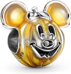 Charm Plata 925 - Calabaza Halloween Mickey Mouse De Disney