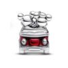 Charm Plata 925 - Charm Mickey y Minnie Mouse en coche rojo
