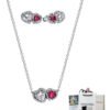 D_NQ_NP_2X_849257-MLM83609842778_042025-F.jpg SET DE COLLAR + ARETES EN PLATA 925 - CORAZONES DÚO