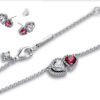 D_NQ_NP_2X_888760-MLM83609890984_042025-F.jpg SET DE COLLAR + ARETES EN PLATA 925 - CORAZONES DÚO