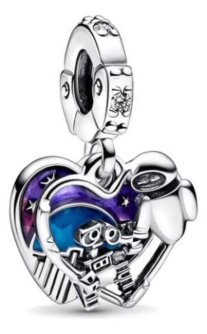 Charm Plata 925 - Wall-E y Eva de Disney