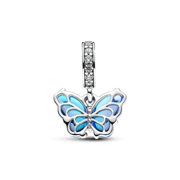Charm Plata 925 - Mariposa Azul