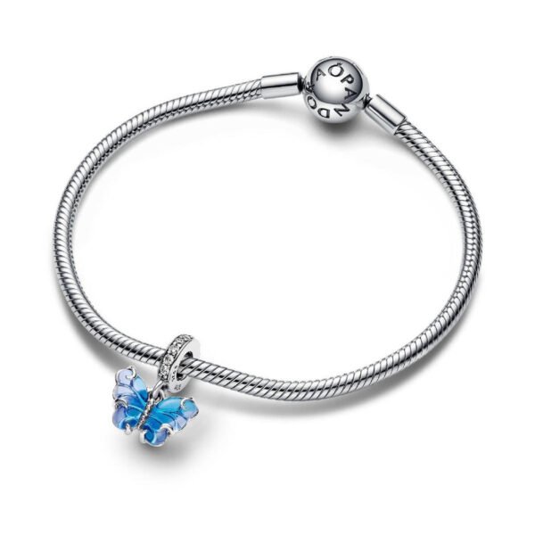Charm Plata 925 - Mariposa Azul