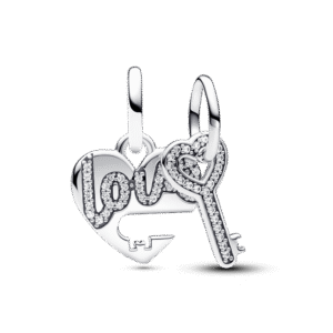 Charm Plata 925 - de corazón y llave